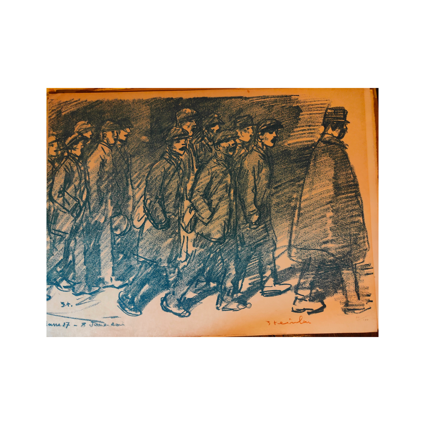 Classe 17 lithographie Théophile Steinlen scène scolaire élèves et maître éducation XIXe siècle art graphique