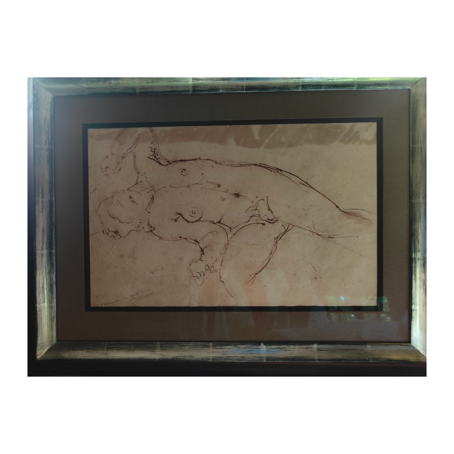 Nu Couché dessin encre Henri de Waroquier nu artistique art moderne français 66x50 cm 900 euros