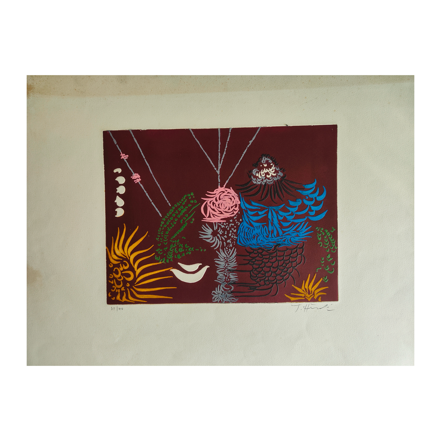 Century of Madness in Narrow Carriage lithographie Jacques Hérold scène surréaliste calèche étroite art graphique contemporain