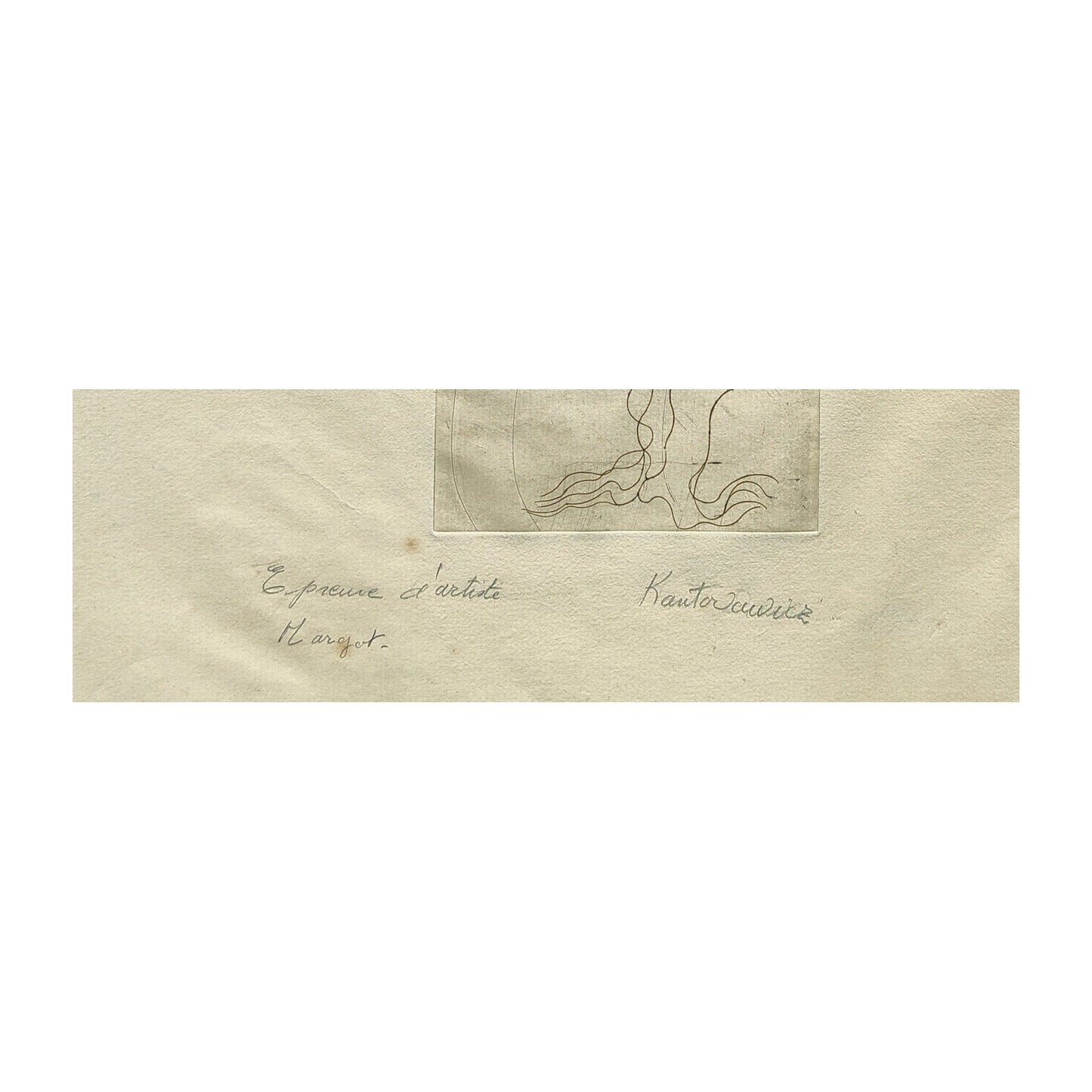 Gravure abstraite en noir et blanc de Serge Kantorowitz, eau-forte originale épreuve d’artiste signée et justifiée