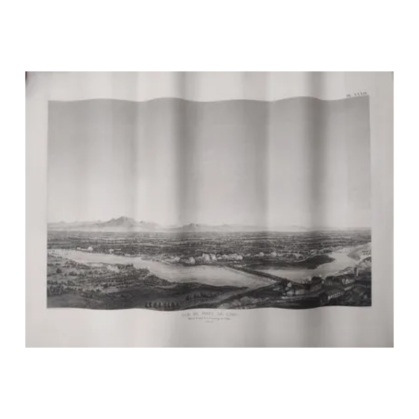 Le Pont de Lodi gravure eau-forte d'après Bagetti paysage urbain pont italien art graphique 102x70 cm