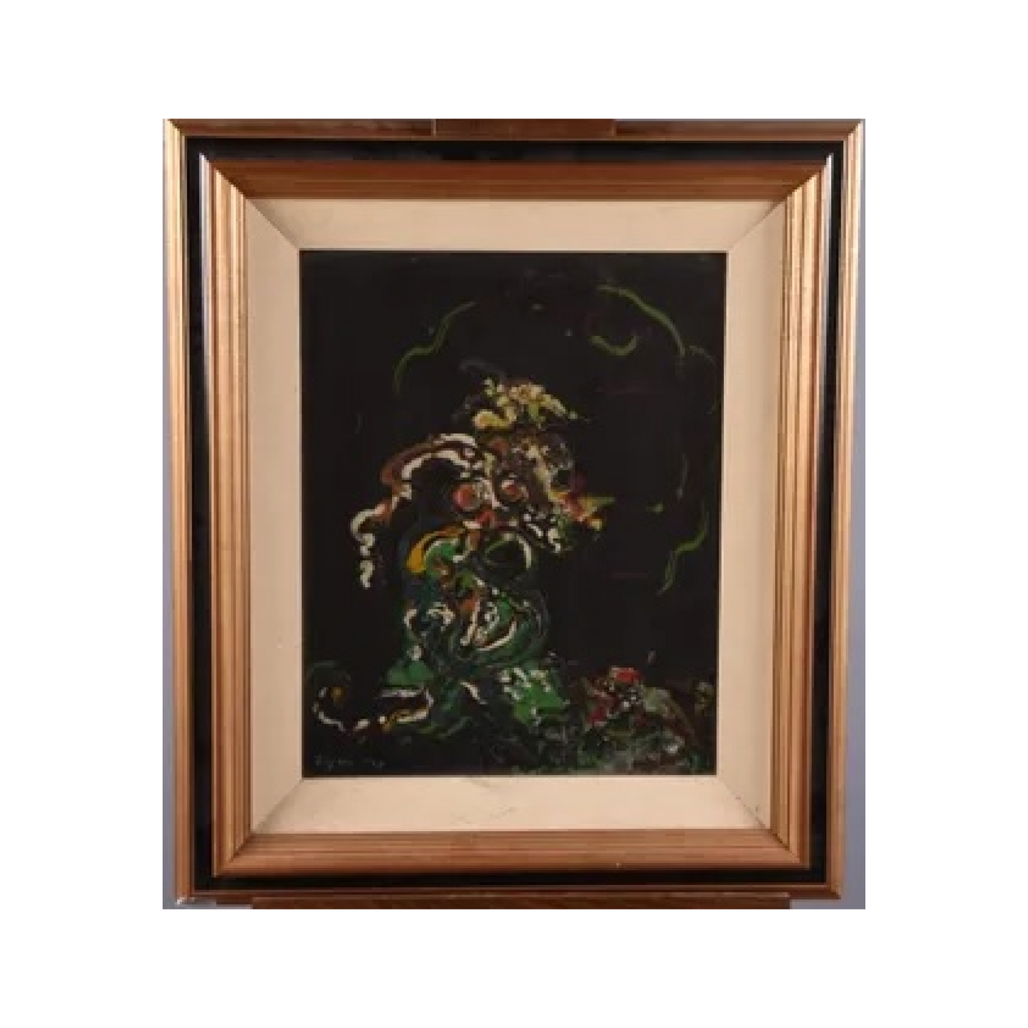 Composition huile sur panneau Lipa Drojevic art abstrait moderne 1949 48x38 cm 750 euros