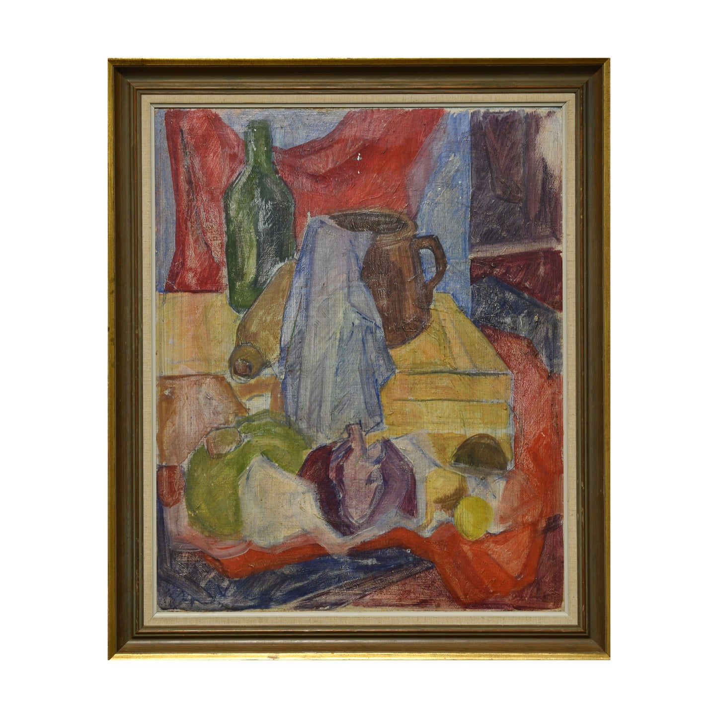 Nature morte au broc huile sur toile non signée nature morte art moderne