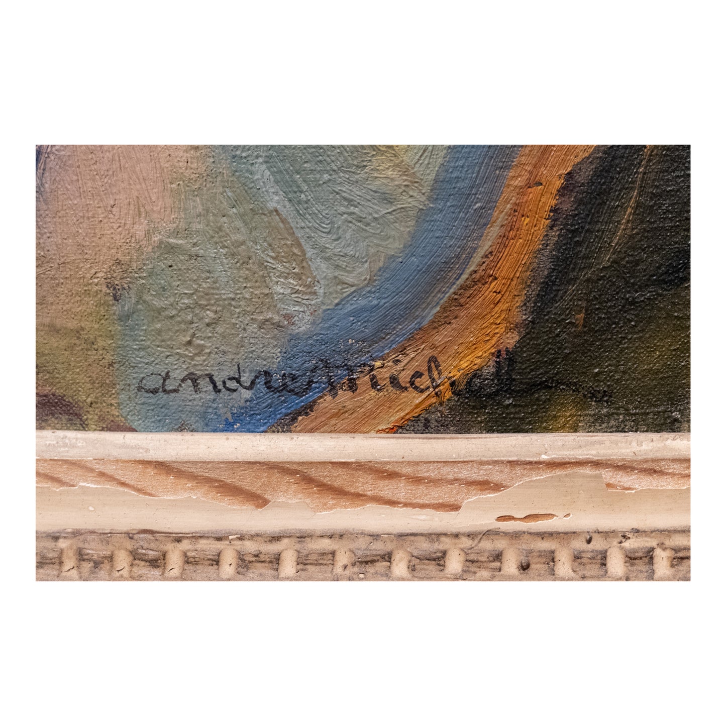 Nature morte au bouquet huile sur toile André Michel nature morte florale art moderne