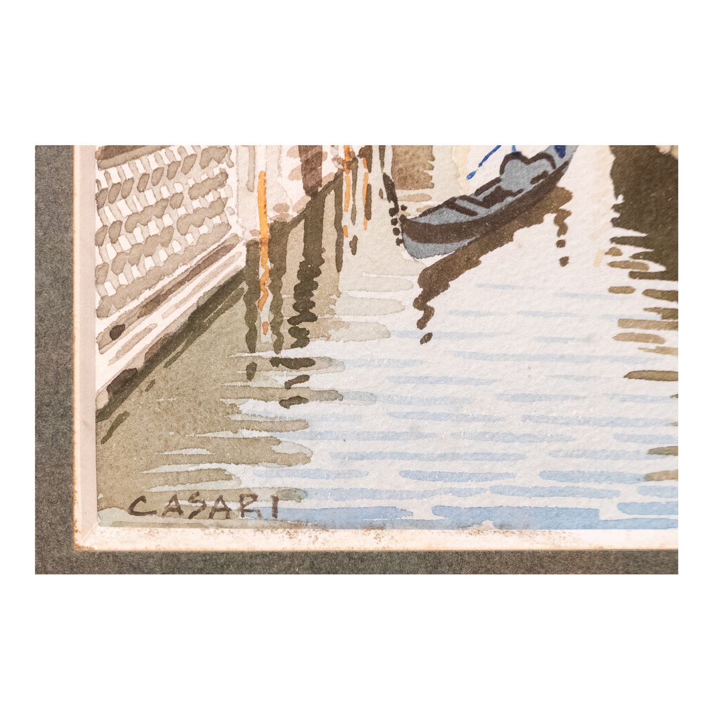 Le pont des soupirs Venise aquarelle Casari paysage vénitien architecture romantique art italien authentique