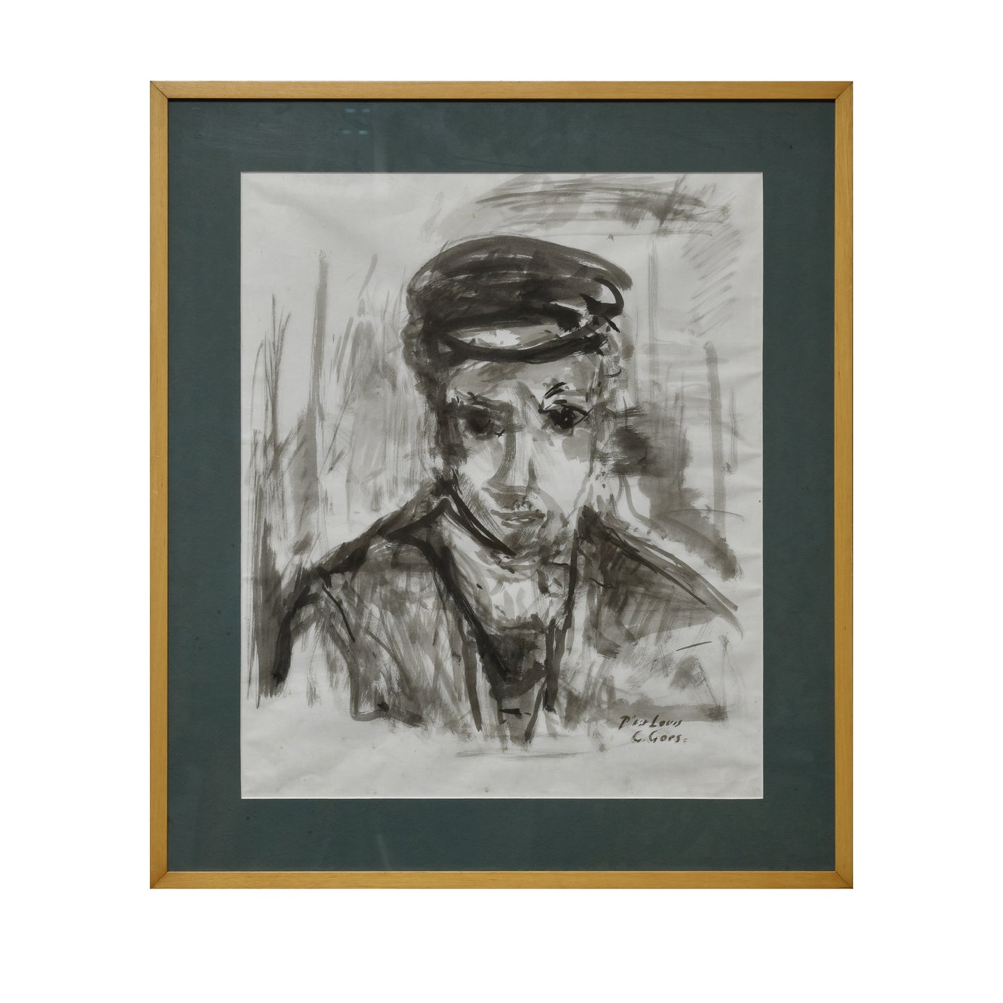 P'ti Louis dessin Georges Goes portrait masculin prénom Louis art français authentique