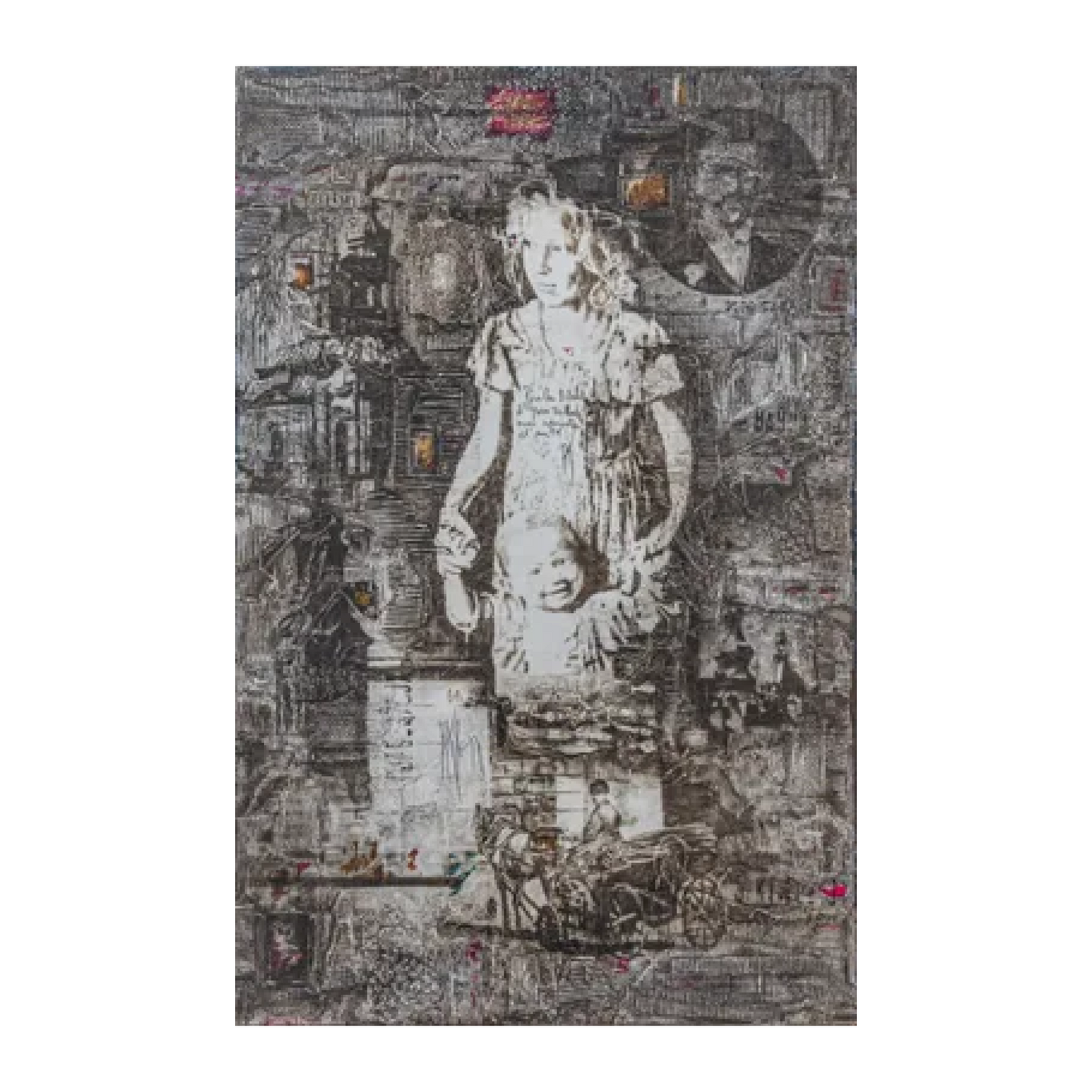 La grande sœur lithographie Alain Kleinmann épreuve d'artiste dédicacée art contemporain français 60x39 cm 500 euros