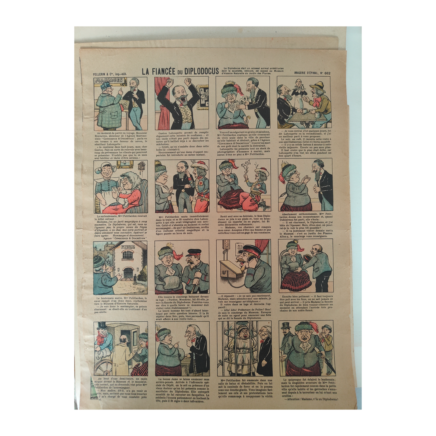 Image d'Épinal Pellerin gravure populaire française XIXe siècle folklore authentique