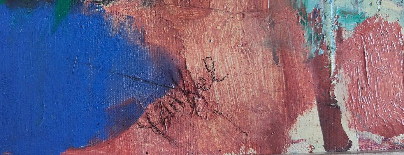Huile sur toile signée Yankel intitulée Maternité, représentant une mère et son enfant, grand format 80 x 65 cm bien encadré