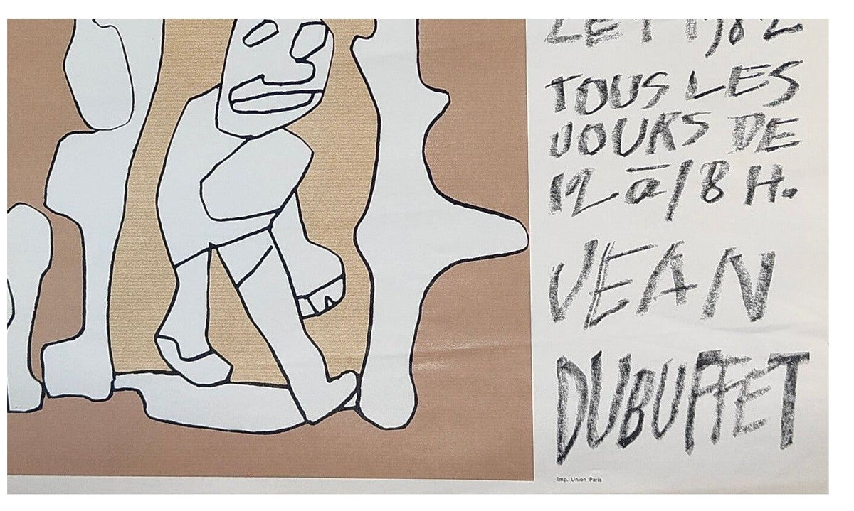 Image traitée - Affiche exposition Jean Dubuffet- bibliothèque nationale 1982