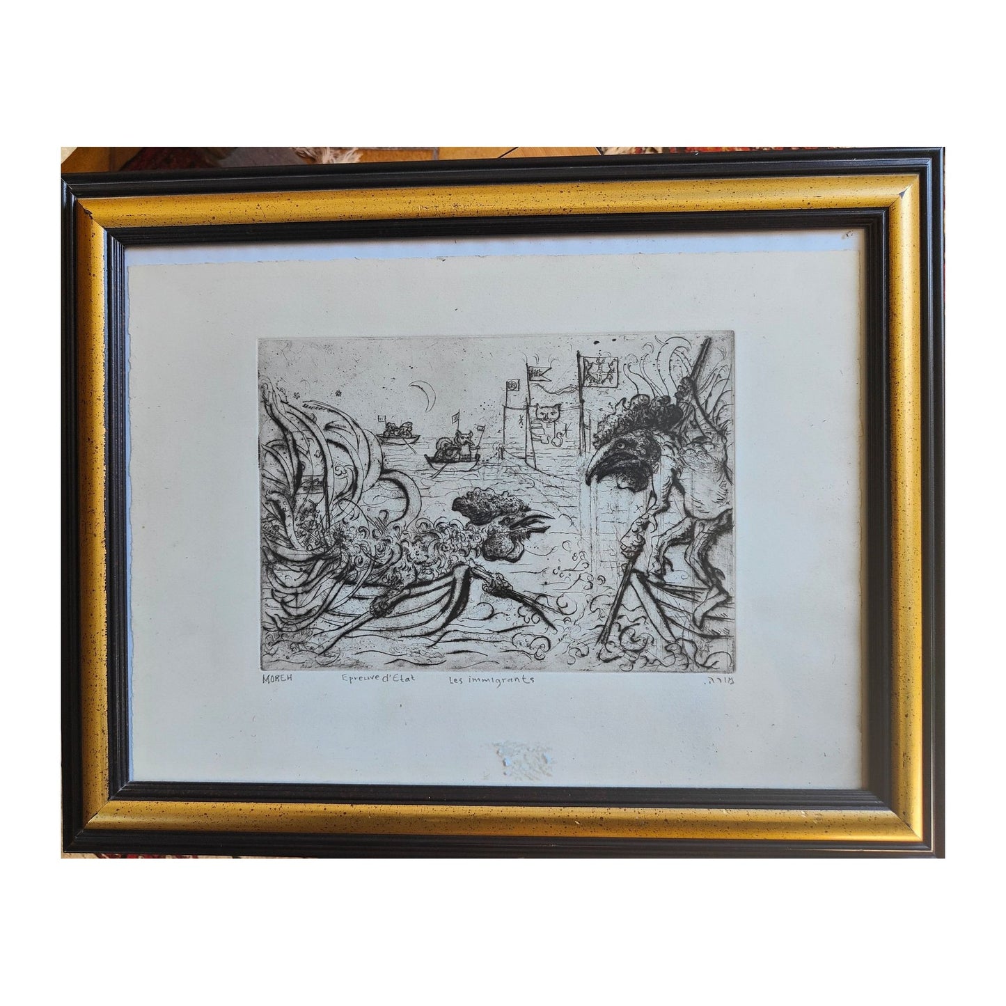 Image traitée - les immigrants- Mordecai Moreh (1937- )