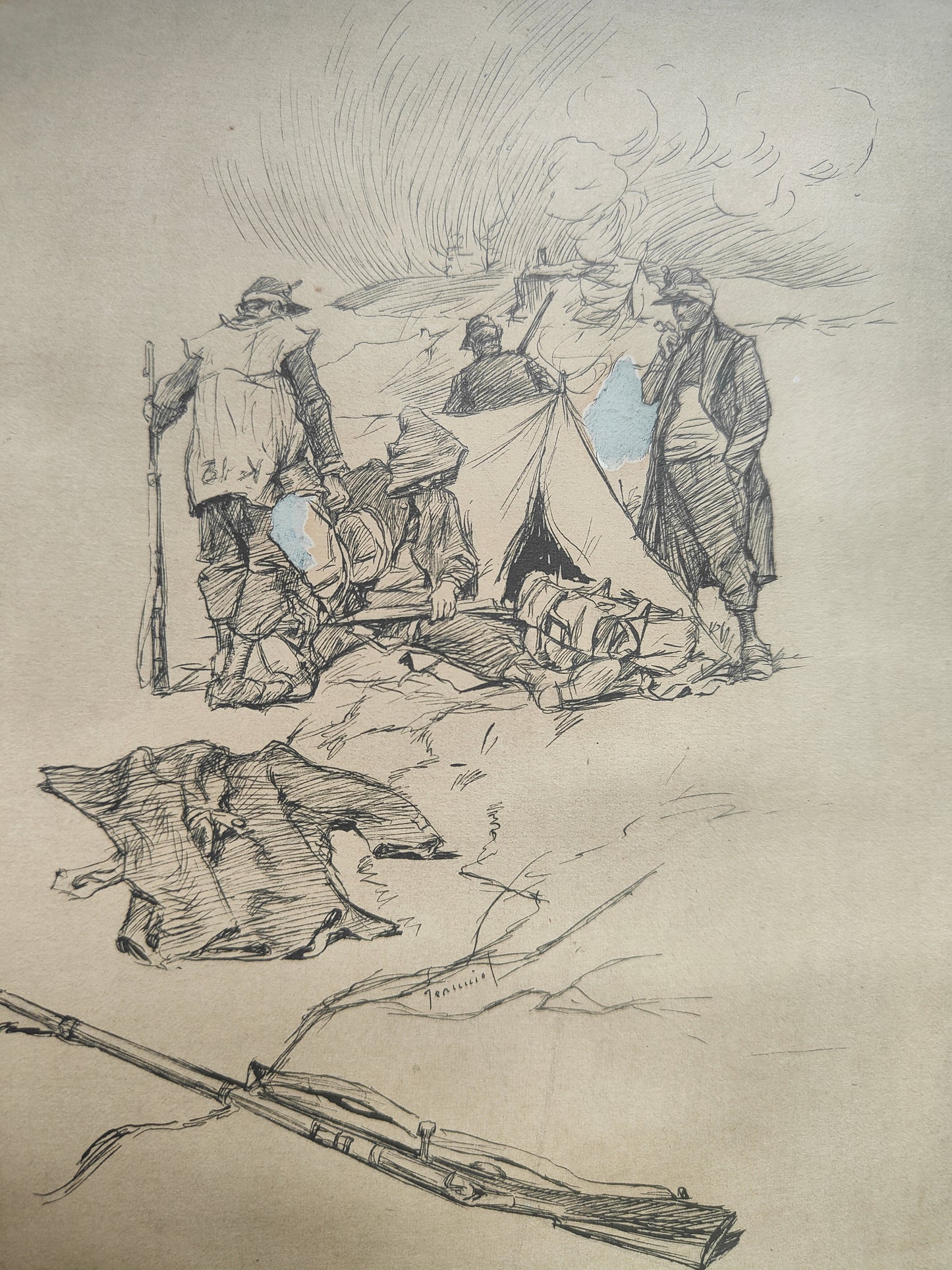 Scènes Militaires gravure Pierre Georges Jeanniot (1848-1934) soldats batailles et uniformes scènes historiques art graphique XIXe-XXe siècle