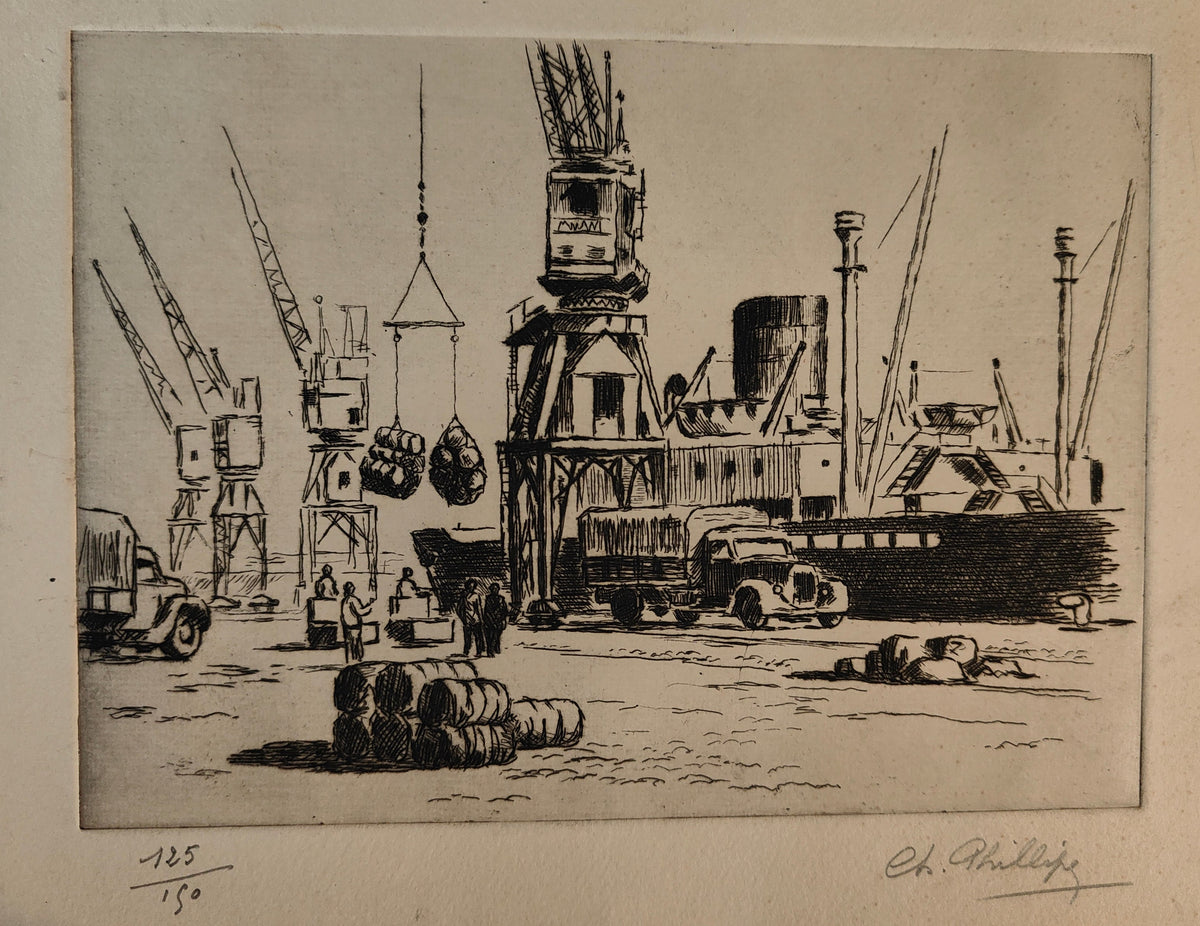 Unloading at the port - Philippe Charles
