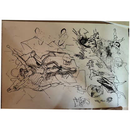 Notebook dessin John Heliker encre sur papier carnet croquis illustration artistique art graphique contemporain
650 euros