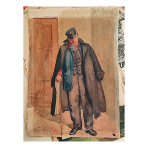 Old Soldier with a Cane - Mayer Elfriede
