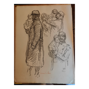 Soldier holding a child - Steinlen Théophile 