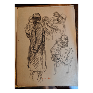 Soldier holding a child - Steinlen Théophile 