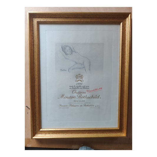 Modèle gravé de l'étiquette de Mouton Rothschild 93 - Balthus