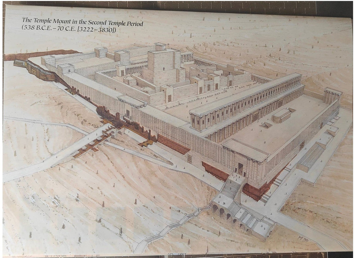Image traitée - Livre Rare - Touching the Stones of Our Heritage: The Western Wall Tunnels – Dan Bahat (2002)