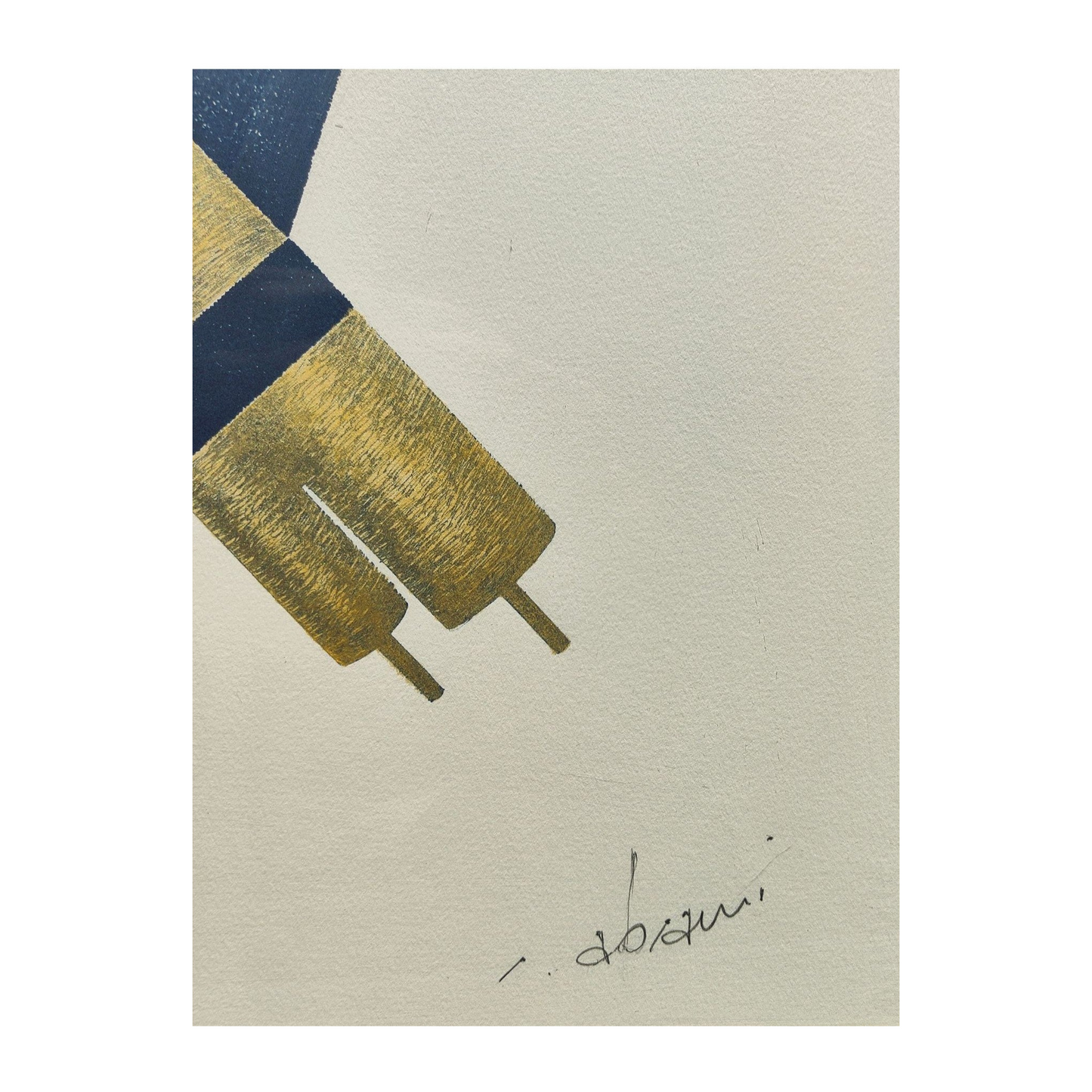 Lithographie bicolore intitulée Tradition de Robert Abrami, justifiée et signée au crayon, bien encadrée au format 52 x 68 cm, œuvre de l’artiste qui a dessiné le timbre commémoratif de la rafle du Vel d’Hiv