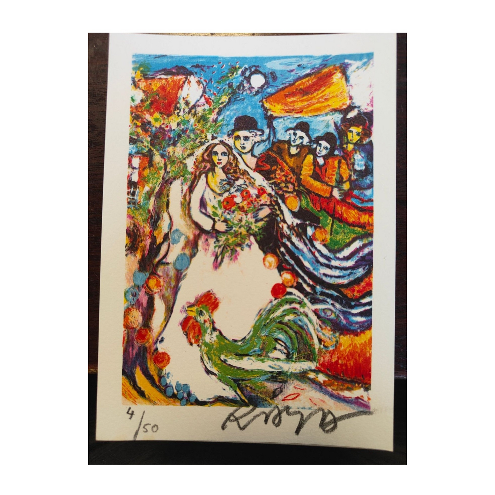 Suite de 16 cartes lithographiées en couleurs de Raya Sorkine, lithographies originales signées au crayon et numérotées 4/50, ensemble d’estampes non encadrées.
