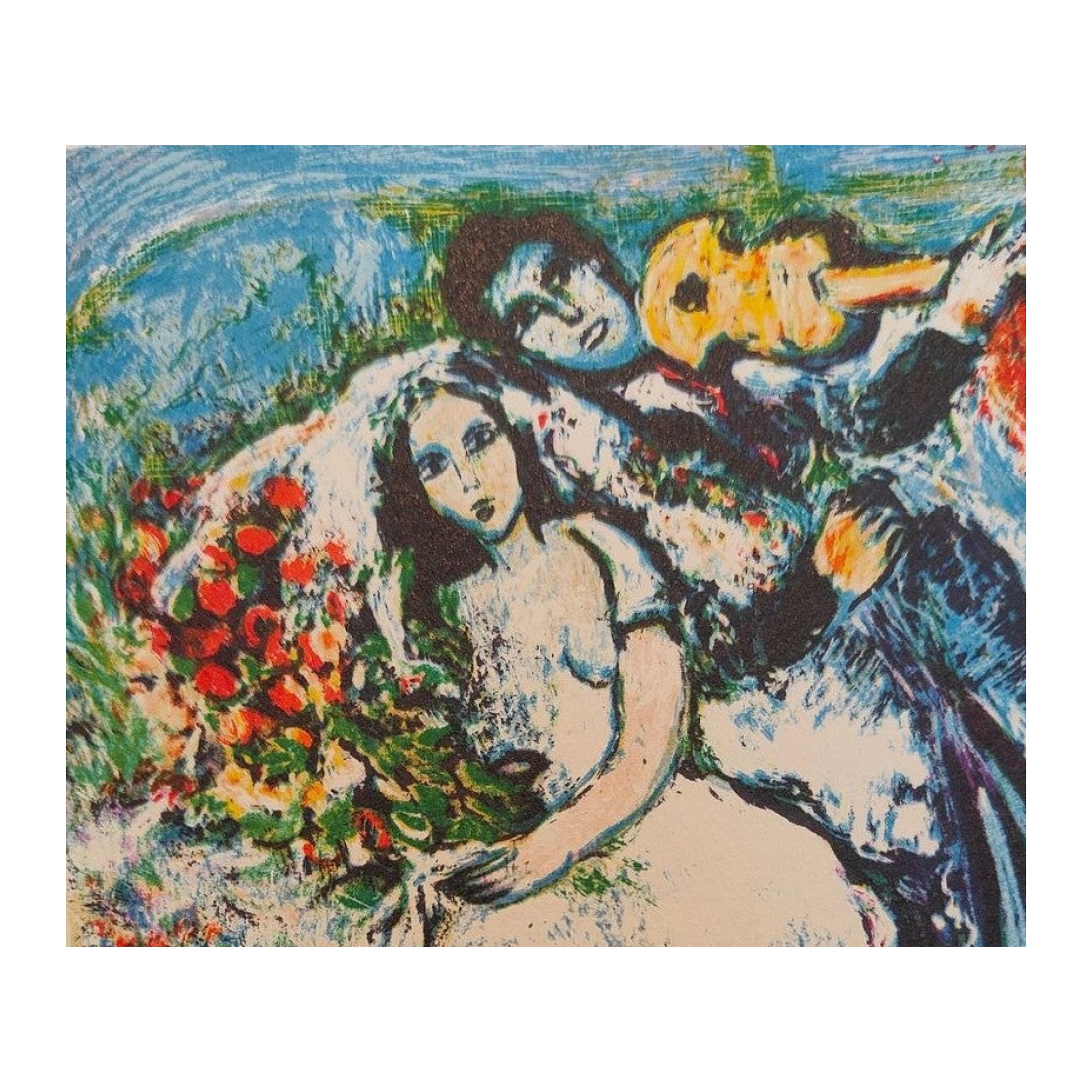 Suite de 16 cartes lithographiées en couleurs de Raya Sorkine, lithographies originales signées au crayon et numérotées 4/50, ensemble d’estampes non encadrées.
