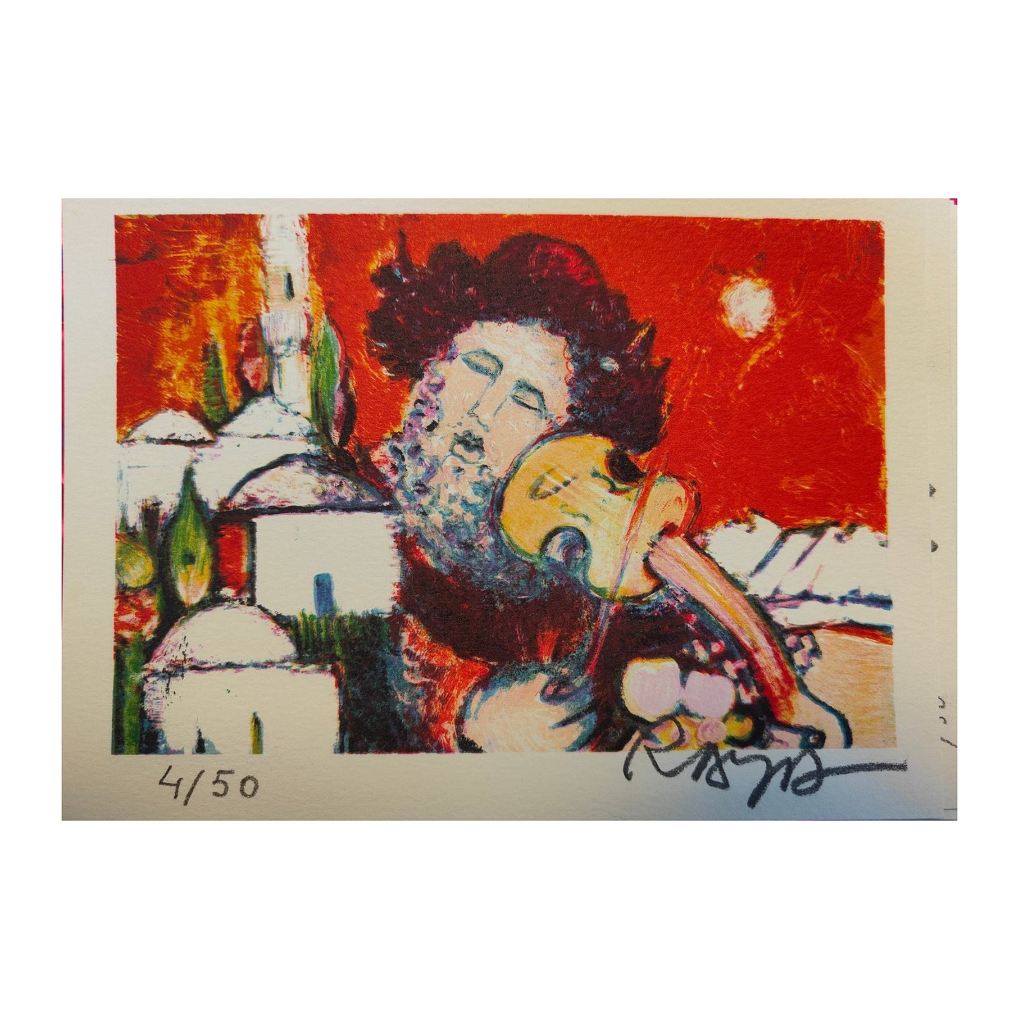 Suite de 16 cartes lithographiées en couleurs de Raya Sorkine, lithographies originales signées au crayon et numérotées 4/50, ensemble d’estampes non encadrées.
