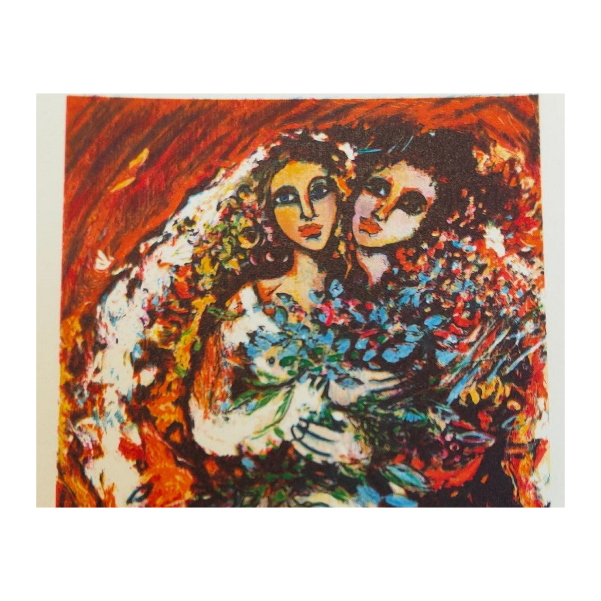 Suite de 16 cartes lithographiées en couleurs de Raya Sorkine, lithographies originales signées au crayon et numérotées 4/50, ensemble d’estampes non encadrées.
