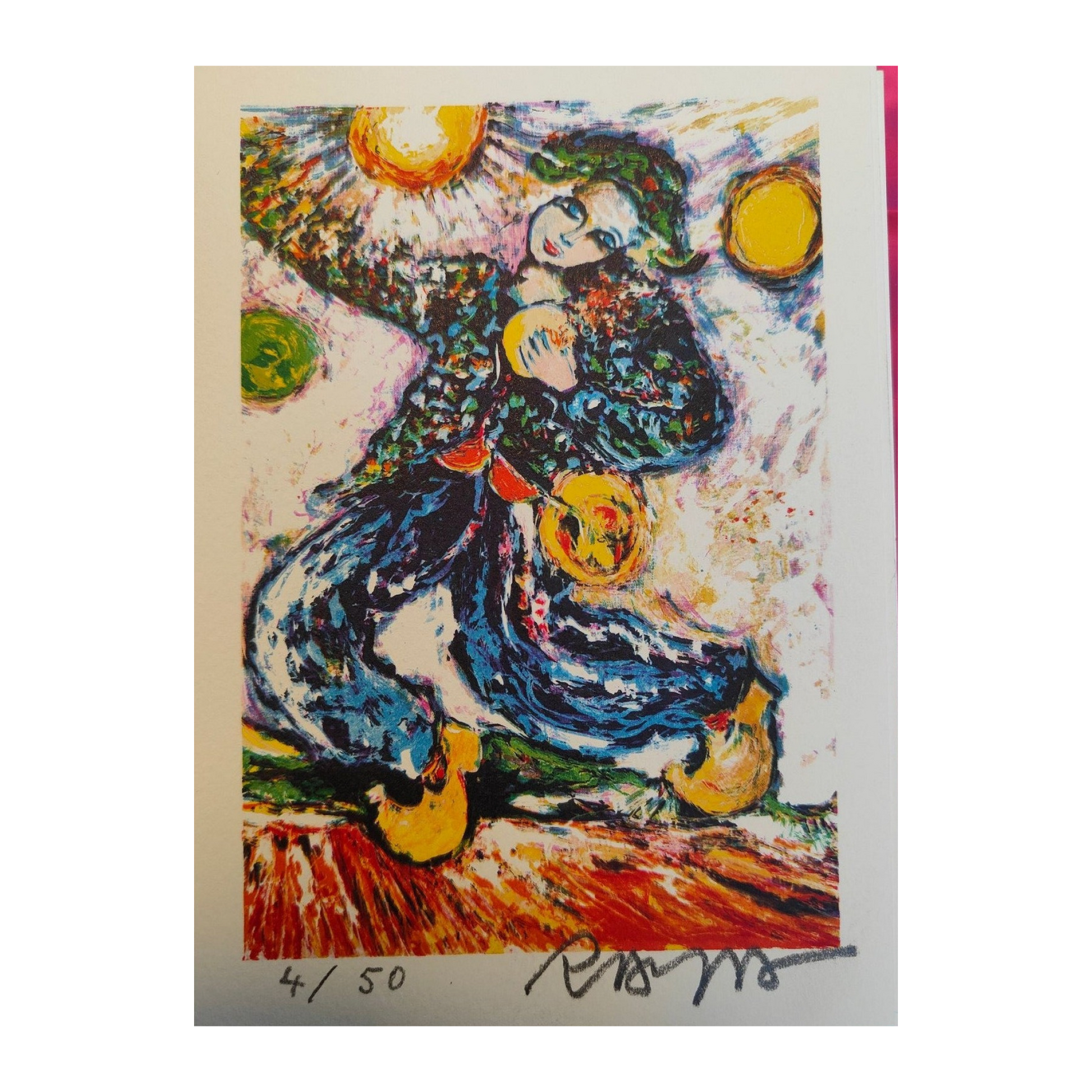 Suite de 16 cartes lithographiées en couleurs de Raya Sorkine, lithographies originales signées au crayon et numérotées 4/50, ensemble d’estampes non encadrées.
