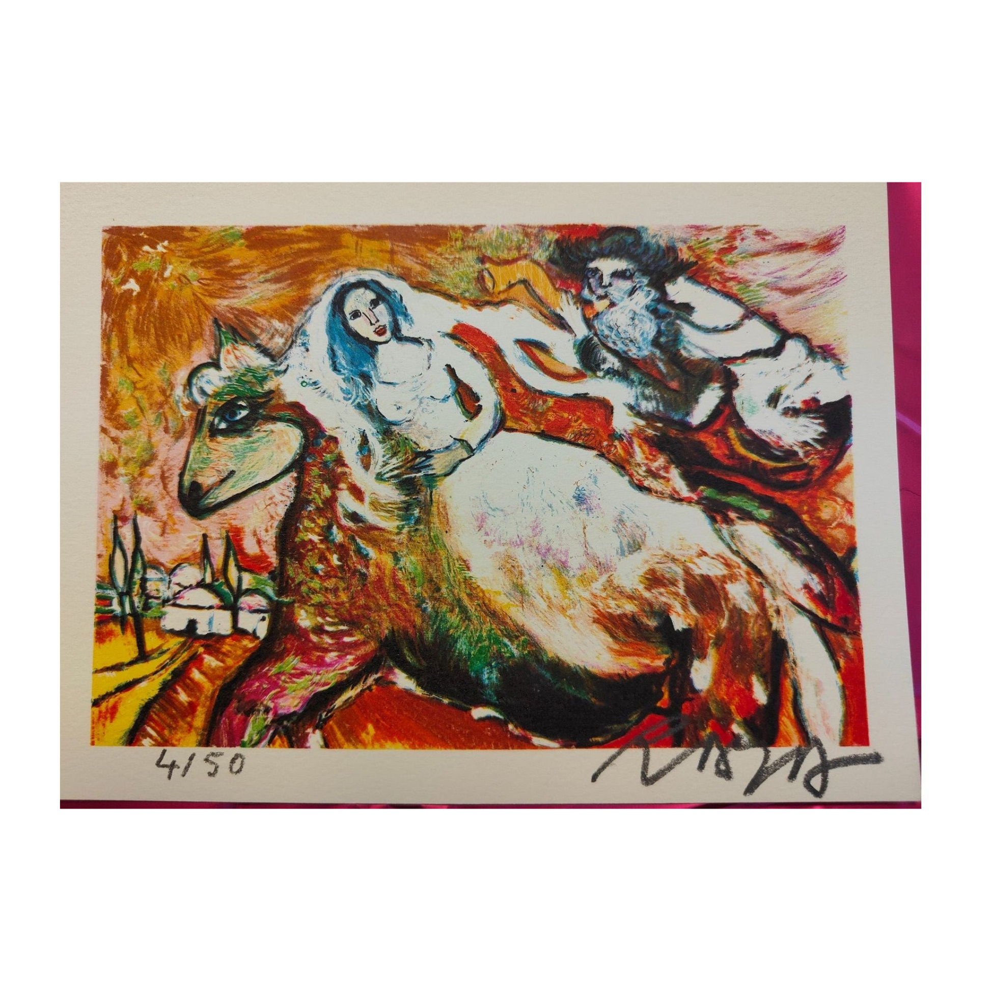 Suite de 16 cartes lithographiées en couleurs de Raya Sorkine, lithographies originales signées au crayon et numérotées 4/50, ensemble d’estampes non encadrées.
