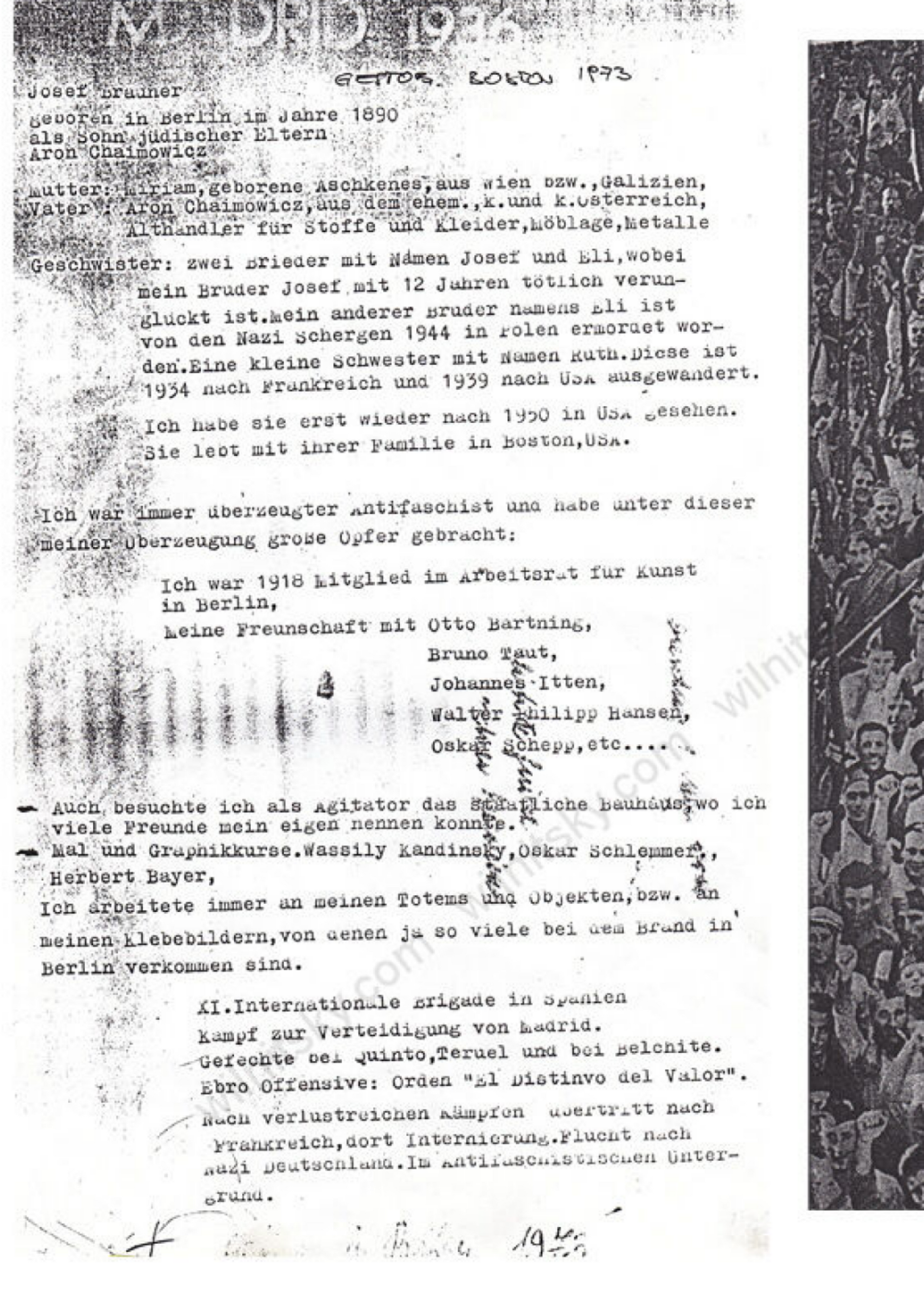 Collage Josef Brauner art moderne allemand 1921 51x41 cm 850 euros