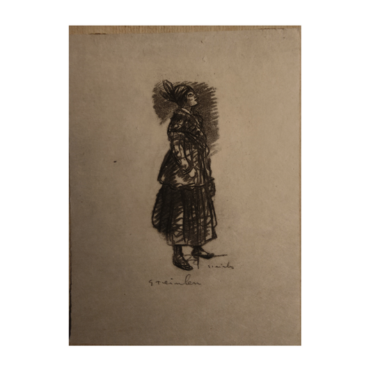 Remarque 24 gravure Théophile Steinlen illustration artistique scène urbaine personnages art graphique XIXe-XXe siècle
