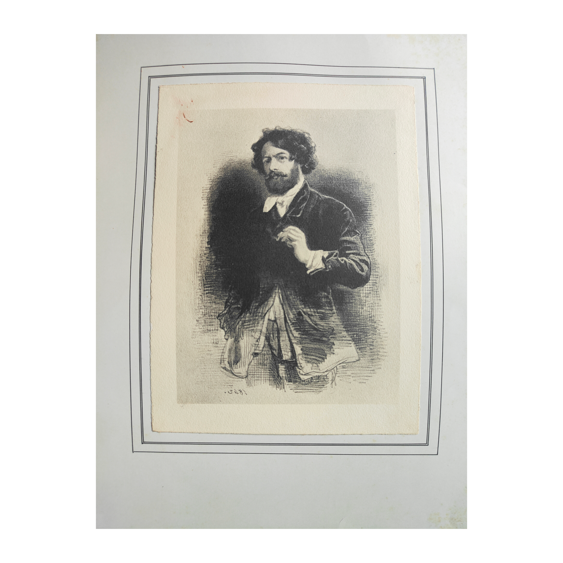 Autoportrait gravure Paul Gavarni portrait de l'artiste expression visage art graphique XIXe siècle
