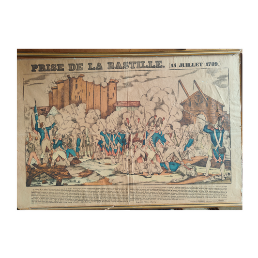 La prise de la Bastille image d'Epinal Pellerin Jean Charles gravure bois XIXe siècle 80 euros