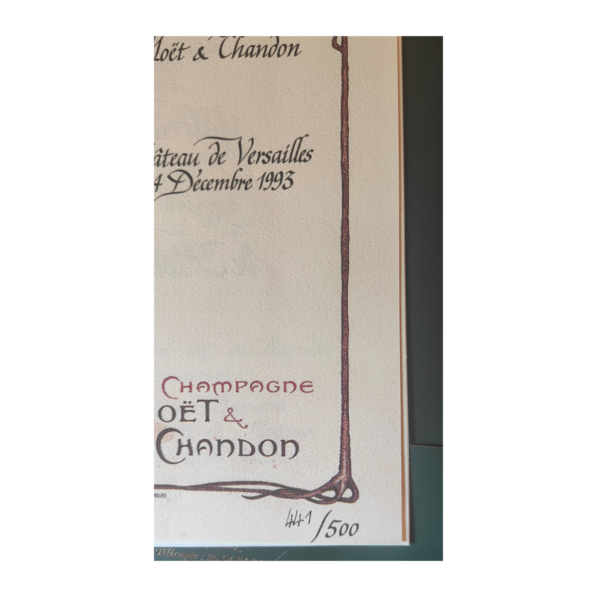 Ensemble de prestige numéroté Moët & Chandon - 250e Anniversaire (1743-1993) - Exemplaire 441/500