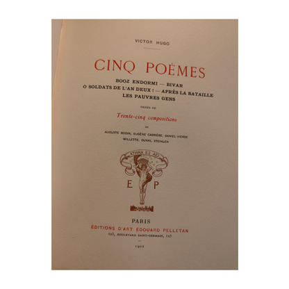 5 Poems by V. Hugo (Centenary) - Victor Hugo (1902)