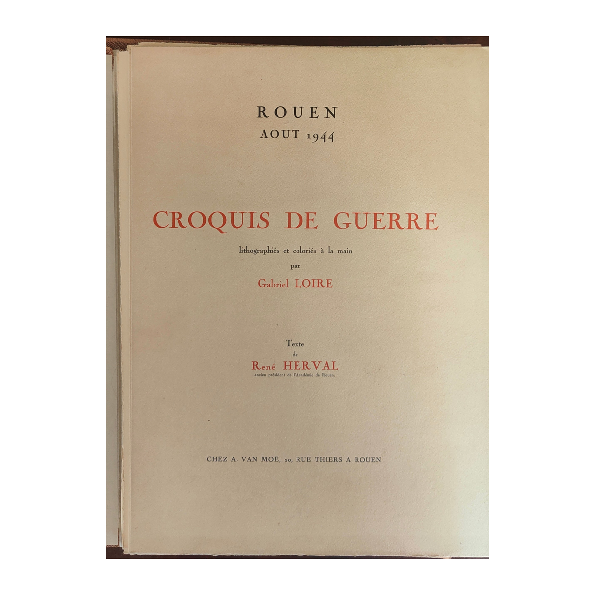 Rouen Août 1944-croquis de guerre-Gabriel Loire-René Herval