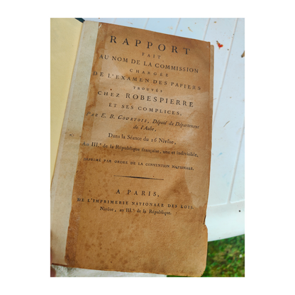 Recueil Révolution française relié XIXe – Robespierre (Être suprême), Courtois, David, Paix de Lunéville – 1794‑1801