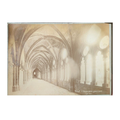 Toul-Saint Etienne cloître 1887-photo ancienne albuminée
