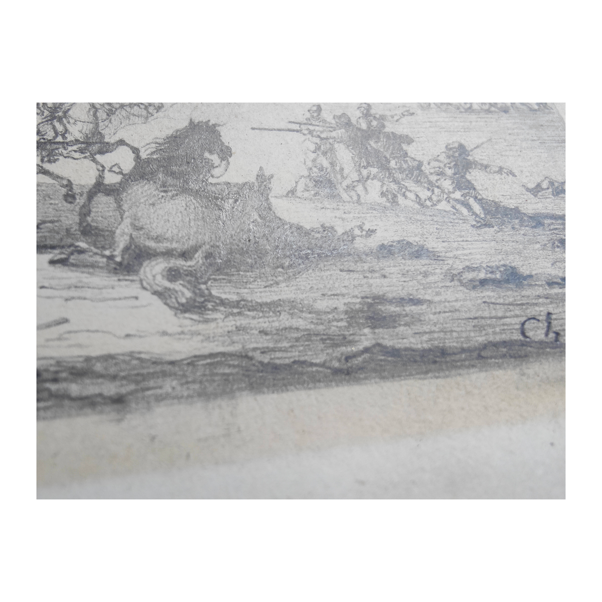 Choc de cavalerie contre les troupes russes (Cosaques et Bachkirs) – Dessin original au graphite - Nicolas-Toussaint CHARLET (1792-1845) –