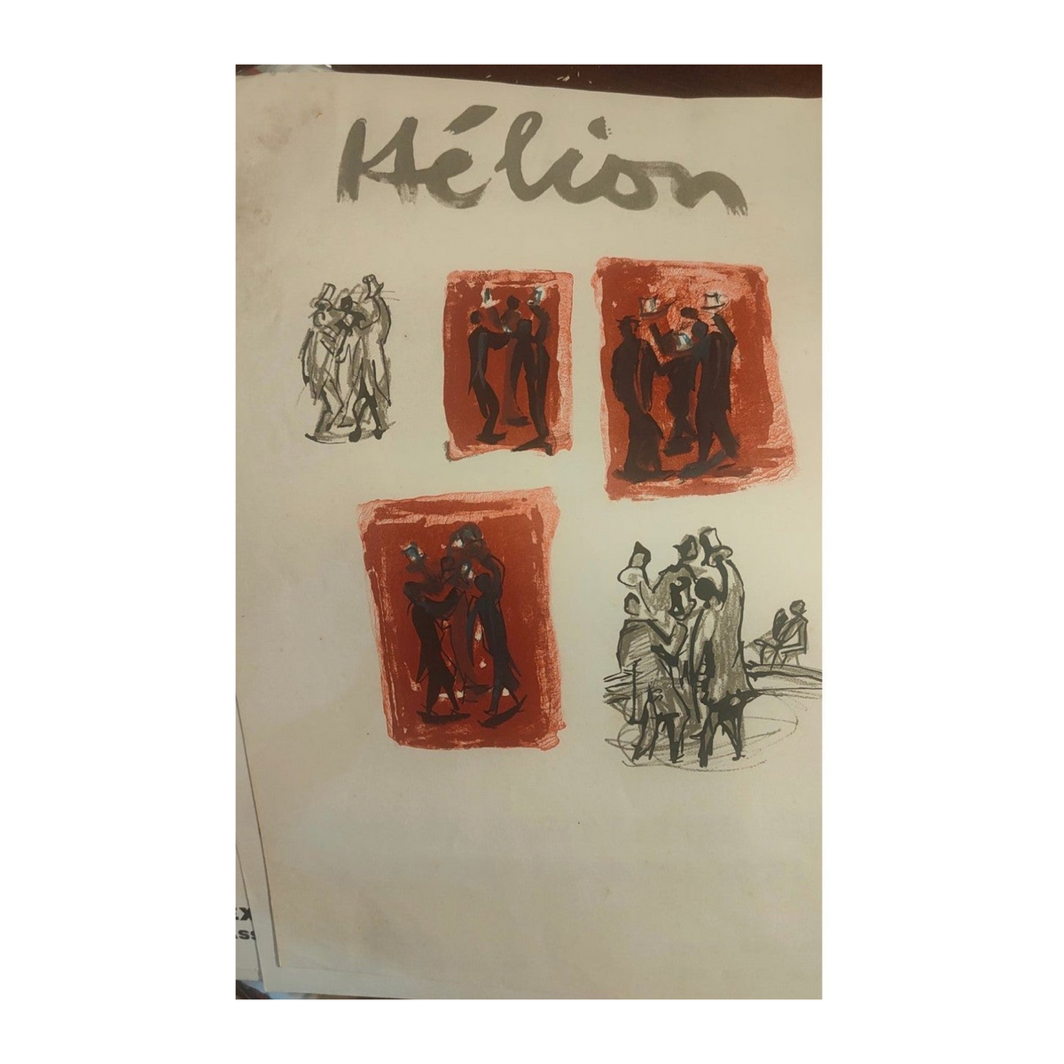 Jean Hélion (1904-1987) Ensemble exceptionnel autour de l'exposition du Cloître de Saint-Lizier (Ariège), septembre 1971