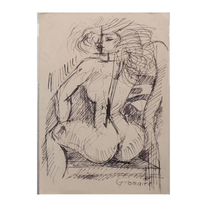 Nu féminin - Encre de chine - Marcel Gromaire (1892-1971)