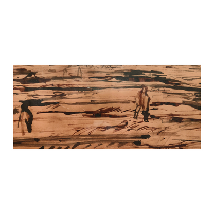 Dans le champs dessin encre Isaac Celnikier scène rurale paysage École de Paris art moderne français 500 euros