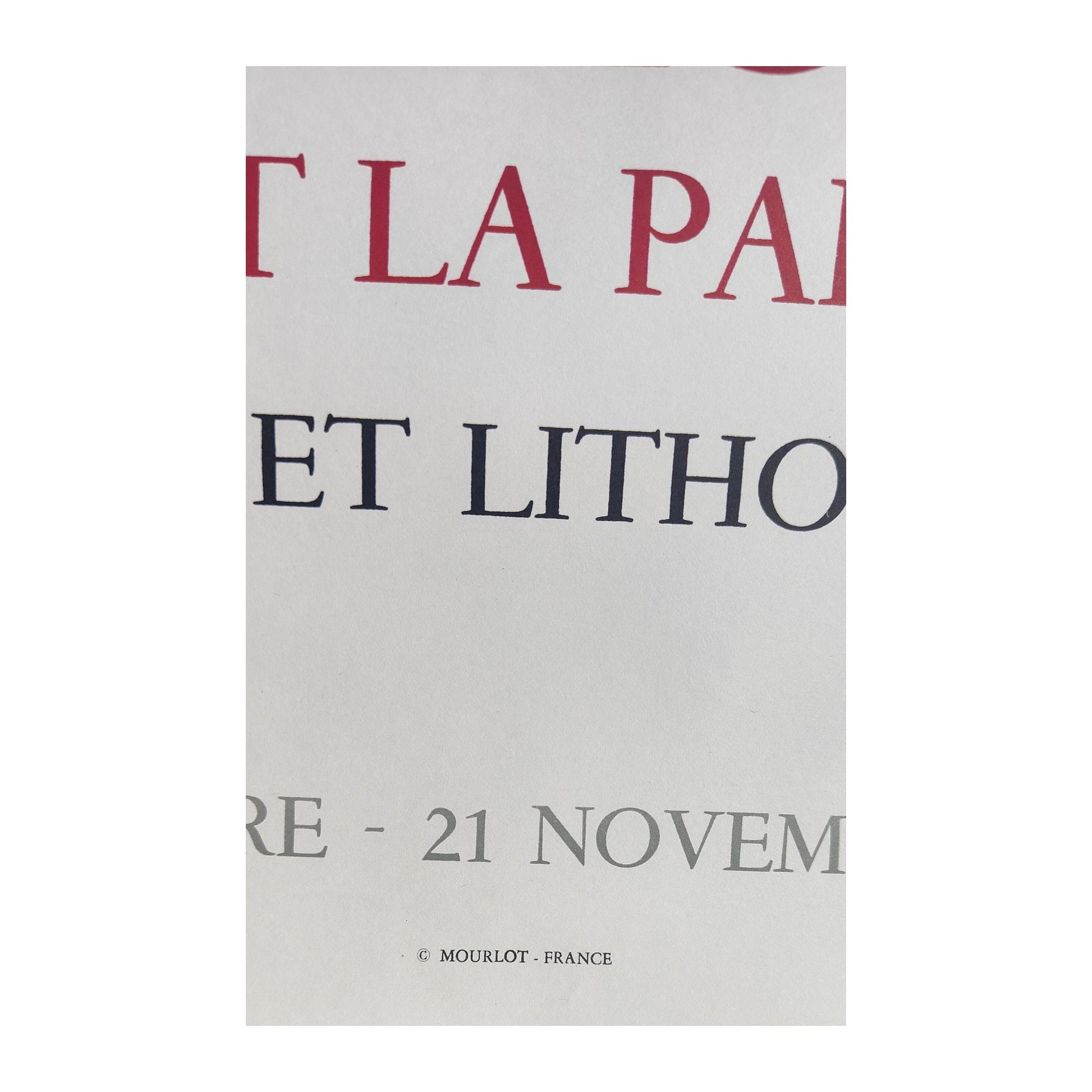 Image traitée - Affiche exposition Picasso et la paix-Mourlot
