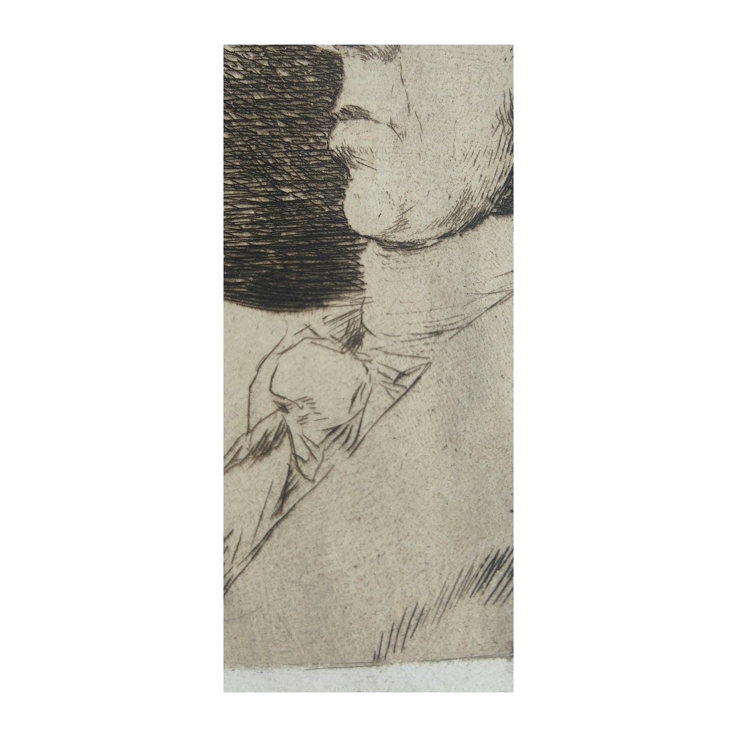 Image traitée - Eau-forte de Francisco de Goya autoportrait- les caprices– Cadre ancien XIXe