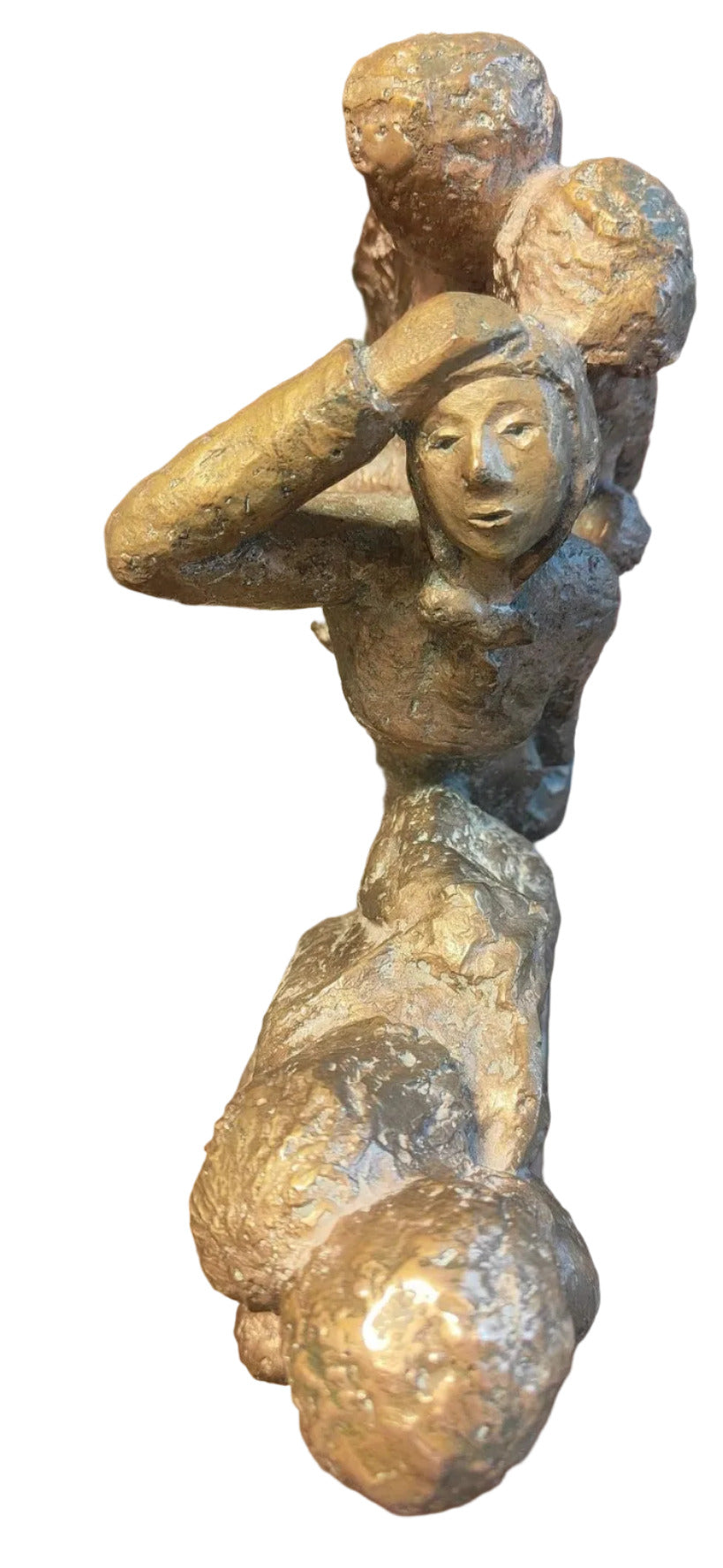 Image traitée - EXODUS important bronze à patine dorée