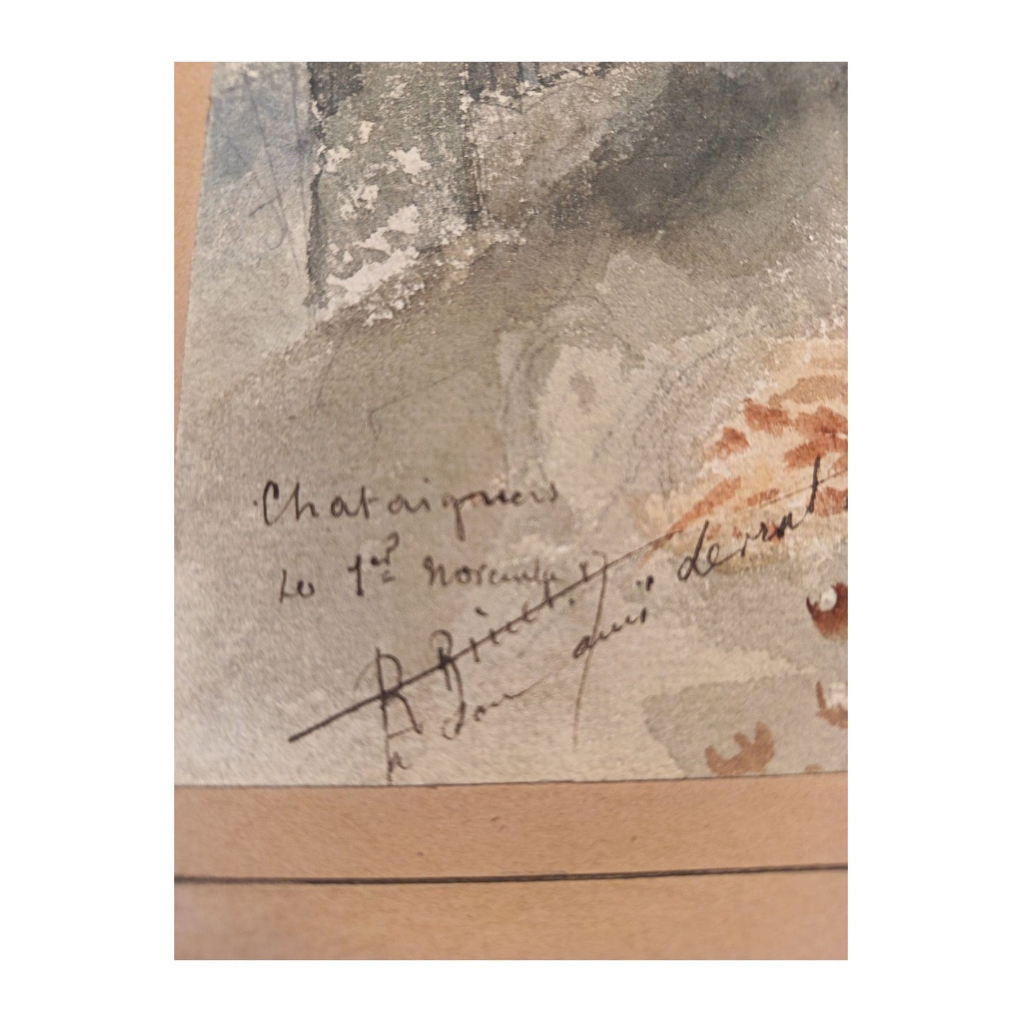 Image traitée - les chataigniers- René Binet (1866-1911)-aquarelle