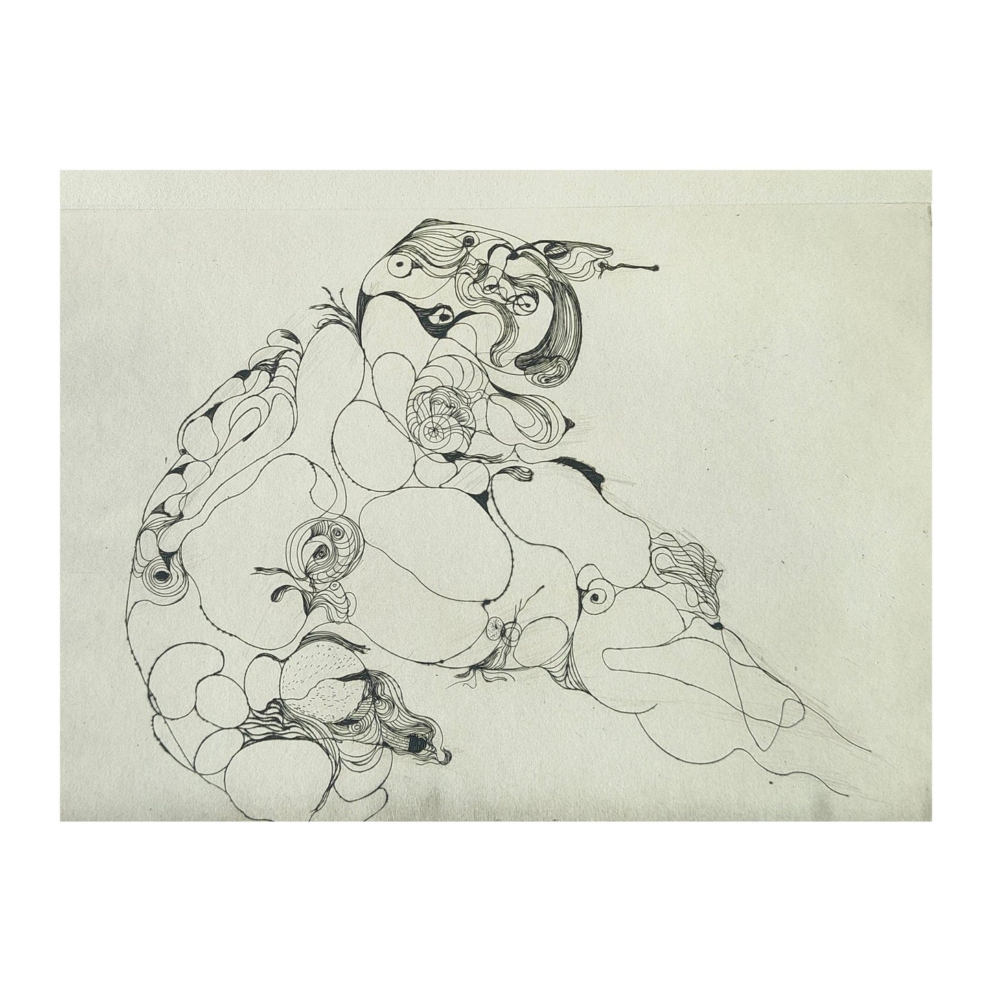 Image traitée - nu allongé- Serge Kantorowitz