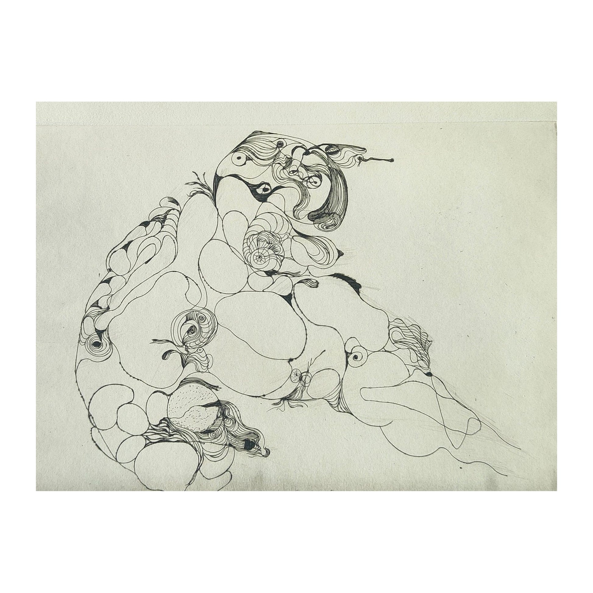 Image traitée - nu allongé- Serge Kantorowitz