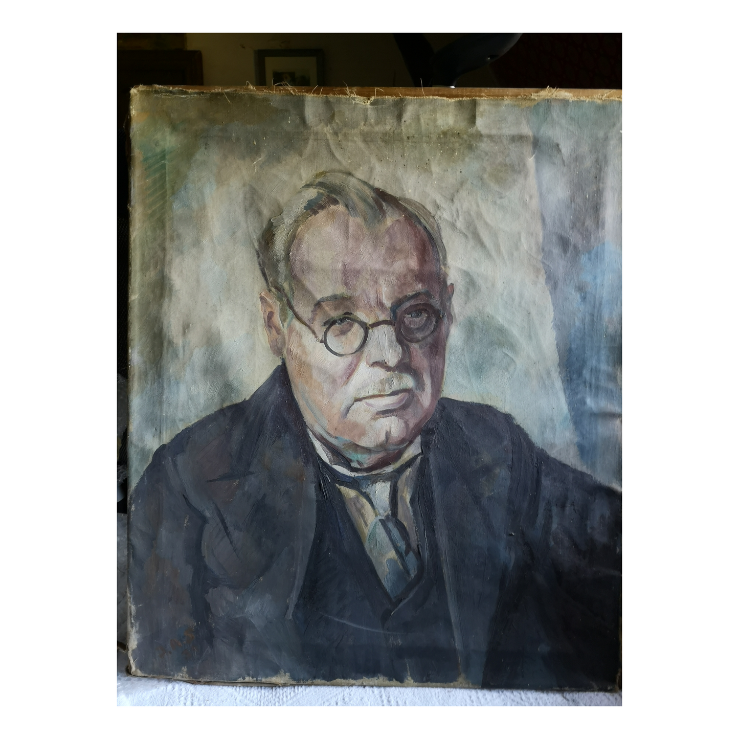 Portrait d'un homme aux lunettes - Non signé